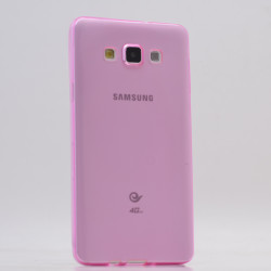 Galaxy A7 Kılıf Zore Ultra İnce Silikon Kapak 0.2 mm Pembe