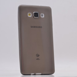 Galaxy A7 Kılıf Zore Ultra İnce Silikon Kapak 0.2 mm Füme