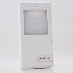 Galaxy A7 Kılıf Zore Elite Kapaklı Kılıf Beyaz