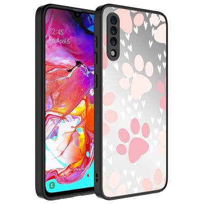 Galaxy A70 Case Mirror Patterned Camera Protected Glossy Zore Mirror Cover Pati