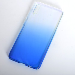 Galaxy A70 Kılıf Zore Renkli Transparan Silikon Mavi
