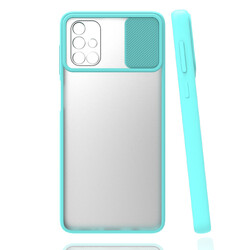 Galaxy A71 Case Zore Lensi Cover Turquoise