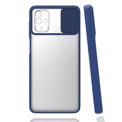 Galaxy A71 Case Zore Lensi Cover Navy blue