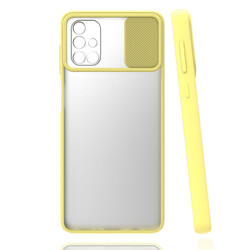 Galaxy A71 Case Zore Lensi Cover Yellow