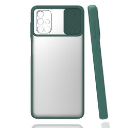Galaxy A71 Case Zore Lensi Cover Dark Green