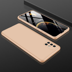 Galaxy A71 Case Zore Ays Cover Gold