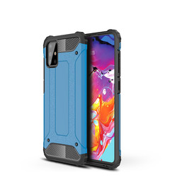 Galaxy A71 Case Zore Crash Silicon Cover Blue