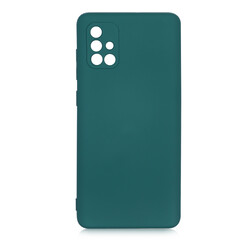 Galaxy A71 Case Zore Mara Lansman Cover Dark Green