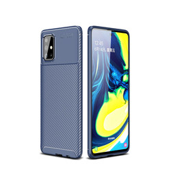 Galaxy A71 Case Zore Negro Silicon Cover Navy blue