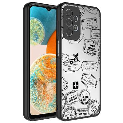 Galaxy A72 Case Mirror Patterned Camera Protected Glossy Zore Mirror Cover Seyahat