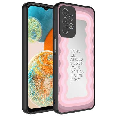 Galaxy A72 Case Mirror Patterned Camera Protected Glossy Zore Mirror Cover Ayna