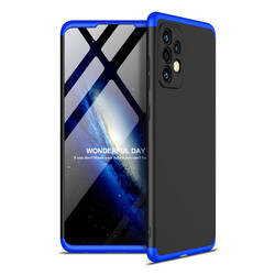 Galaxy A72 Case Zore Ays Cover Black-Blue