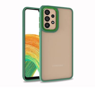 Galaxy A72 Case Zore Flora Cover Green