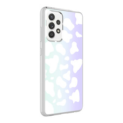 Galaxy A72 Case Zore M-Blue Patterned Cover Cow No2