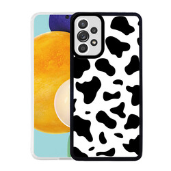 Galaxy A72 Case Zore M-Fit Patterned Cover Cow No1