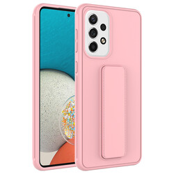 Galaxy A72 Case Zore Qstand Cover Pink