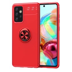Galaxy A72 Case Zore Ravel Silicon Cover Red