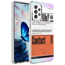 Galaxy A73 Case Airbag Edge Colorful Patterned Silicone Zore Elegans Cover NO6