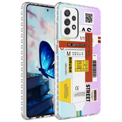 Galaxy A73 Case Airbag Edge Colorful Patterned Silicone Zore Elegans Cover NO2
