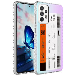 Galaxy A73 Case Airbag Edge Colorful Patterned Silicone Zore Elegans Cover NO1