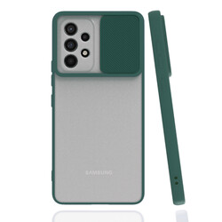 Galaxy A73 Case Zore Lensi Cover Dark Green
