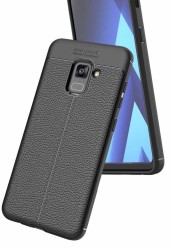 Galaxy A8 2018 Kılıf Zore Niss Silikon Kapak Siyah