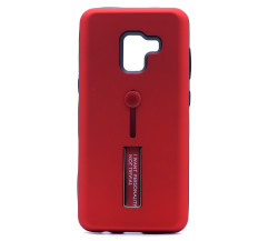 Galaxy A8 Plus 2018 Kılıf Zore Olive Standlı Kapak Kırmızı