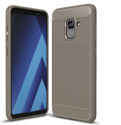 Galaxy A8 Plus 2018 Kılıf Zore Room Silikon Kapak Gri
