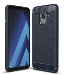 Galaxy A8 Plus 2018 Kılıf Zore Room Silikon Kapak Lacivert