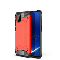 Galaxy A81 (Note 10 Lite) Kılıf Zore Crash Silikon Kapak Kırmızı