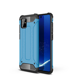 Galaxy A81 (Note 10 Lite) Kılıf Zore Crash Silikon Kapak Mavi
