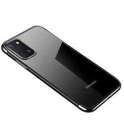 Galaxy A81 (Note 10 Lite) Kılıf Zore Dört Köşeli Lazer Silikon Kapak Siyah