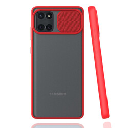 Galaxy A81 (Note 10 Lite) Kılıf Zore Lensi Kapak Kırmızı