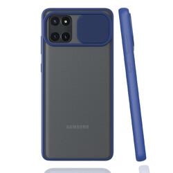 Galaxy A81 (Note 10 Lite) Kılıf Zore Lensi Kapak Lacivert
