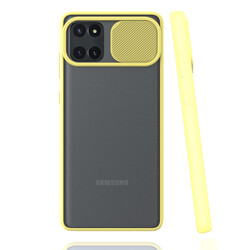 Galaxy A81 (Note 10 Lite) Kılıf Zore Lensi Kapak Sarı