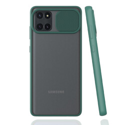 Galaxy A81 (Note 10 Lite) Kılıf Zore Lensi Kapak Koyu Yeşil