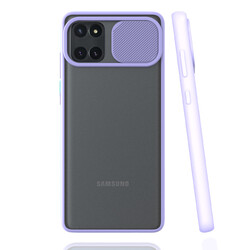 Galaxy A81 (Note 10 Lite) Kılıf Zore Lensi Kapak Lila