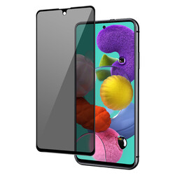 Galaxy A81 (Note 10 Lite) Zore New 5D Privacy Tempered Screen Protector Black