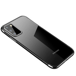 Galaxy A91 (S10 Lite) Case Zore Dört Köşeli Lazer Silicon Cover Black