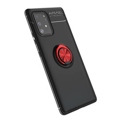 Galaxy A91 (S10 Lite) Case Zore Ravel Silicon Cover Black-Red
