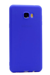 Galaxy C5 Kılıf Zore Premier Silikon Kapak Saks Mavi