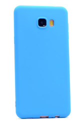 Galaxy C5 Kılıf Zore Premier Silikon Kapak Mavi