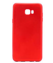 Galaxy C5 Pro Kılıf Zore Premier Silikon Kapak Kırmızı