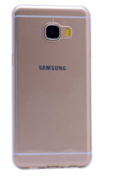 Galaxy C5 Kılıf Zore Ultra İnce Silikon Kapak 0.2 mm Renksiz