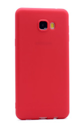 Galaxy C7 Kılıf Zore Premier Silikon Kapak Kırmızı