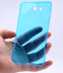 Galaxy C9 Pro Zore Ultra İnce Silikon Kapak 0.2 mm Mavi