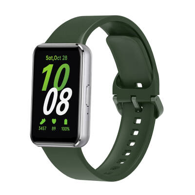 Galaxy Fit 3 Silicone Band Zore KRD-110 Strap Dark Green