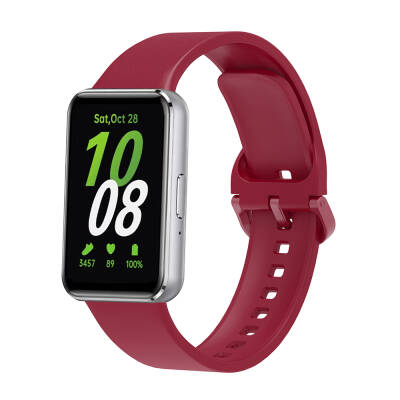 Galaxy Fit 3 Silicone Band Zore KRD-110 Strap Red