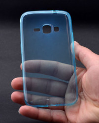 Galaxy J1 2016 Kılıf Zore Ultra İnce Silikon Kapak 0.2 mm Mavi
