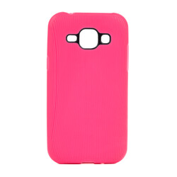 Galaxy J1 Case Zore Line Silicon Cover Dark Pink